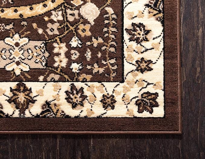 Unique Loom Espahan Collection Area Rug - Cape Cod (4' 1" x 6' 1" Rectangle, Brown/ Beige)