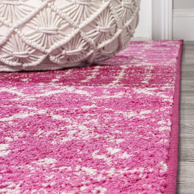 JONATHAN Y Boho Vintage Diamond Fuchsia/Ivory Runner Rug 2X8 ft, Moroccan Hype for Living Room, Bedroom, Kitchen, Office, Easy-Cleaning, High Traffic, Pet-Friendly, Non-Shedding (MOH101G-28)