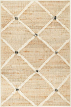 Dash & Albert Kali Natural Machine Washable Rug, 7.5 X 9.5 Feet, Tan Geometric Pattern