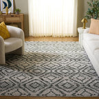 SAFAVIEH Area Rug 8x10 - Adirondack Collection - Large - Ivory & Dark Green, Geometric Trellis Pattern, Non-Shedding & Easy Cleaning, Ideal for Living Room, Bedroom, Office, Dining Space (ADR131W)