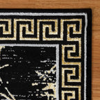GLORY RUGS Area Rugs Marble 2x3 Black Gold Carpet Modern Abstract Rug Living Room Dining Bedroom Rug