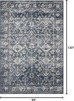 Loloi Magnolia Home by Joanna Gaines Gigi Collection GIG-02 Navy/Stone 7'-10" x 10' Area Rug