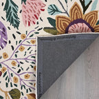 Hand-Tufted Floral Area Rug - Colorful Garden Design with Beautiful Flower Patterns - Modern Style Premium Carpet for Living Room & Bedroom or Kitchen (4'x6')