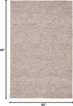 SAFAVIEH Area Rug 5x8 - Natura Collection - Brown, Handmade Wool Blend, Textured Design, Ideal for Living Room, Bedroom, Dining Space (NAT620T)