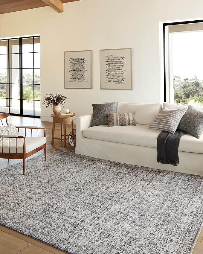 Loloi Amber Lewis Alie Collection ALE-03 Charcoal/Dove 11'-6'' x 15'-7'', .13'' Pile Height, Area Rug
