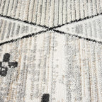 Abani Viva Cream & Grey Area Rug 8' x 10' for Living Room, Bedroom - Farmhouse Diamond Pattern - Durable & Easy to Clean