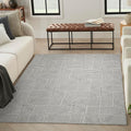 Nourison Home Textured Home Charcoal Ivory 7'10" x 9'10" Area Rug - Easy Cleaning, Non Shedding, Bed Room, Living Room, Dining Room, Kitchen (8' x 10')