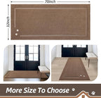 BEQHAUSE Dog Door Mat for Muddy Paws 32"x70" Dirt Trapper Absorbent Doormat Non Slip Entryway Rugs Washable Stain Resistant Welcome Floor Mat Soft Low-Profile for Front Back Door, Brown