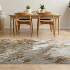 LUXE WEAVERS Marble Swirl Abstract Area Rug, Gray 5x7