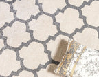 Rugs.com Lattice Collection Rug – 9x12 Beige and Gray Medium-Pile Rug Perfect for Living Rooms, Large Dining Rooms, Open Floorplans
