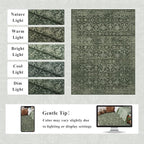 Washable Area Rug 5x7 Green Rugs for Living Room, Vintage Boho Large Rug for Bedroom Dining Room Office, Distressed Floral Print Carpet for Under Table, Soft Non Slip Low Pile Throw Carpet Indoor Mat
