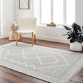Mark&Day Wool Rugs, 5x7 Nishnabotny Cottage Light Gray Area Rug, Grey Beige Carpet for Living Room, Bedroom or Kitchen (5' x 7'6")