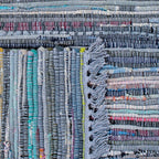 SAFAVIEH Rag Rug Collection Area Rug - 5' x 8', Purple & Multi, Handmade Boho Stripe Cotton, Ideal for High Traffic Areas in Living Room, Bedroom (RAR121D)