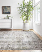 Loloi Layla Collection LAY-06 Taupe/Stone 2'-6" x 12'-0" .13" Thick Runner Rug, Soft, Durable, Vintage Inspired, Distressed, Low Pile, Non-Shedding, Easy Clean, Printed, Living Room Rug