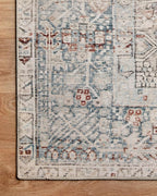Loloi Chris Loves Julia Jules Collection JUL-07 Natural/Ocean 3'-6'' x 5'-6'', .13" Pile Height, Accent Rug