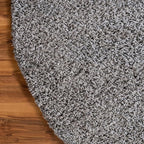 Unique Loom Solid Shag Collection Area Rug (8' x 10' Oval, Cloud Gray)