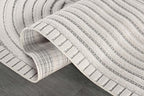 CAMILSON Modern Rug 10x14 Luxury Swirl Curved Large Micro Loop Area Rugs Soft High-Low Pile Stain Resistant Easy to Clean Non-Shedding Durable Living Room Kitchen Indoor Carpet (White)