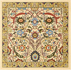 Unique Loom Espahan Collection Area Rug - Cape Cod (8'Square, Cream/ Black)