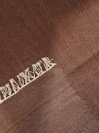Rugsotic Carpets Hand Woven Flat Weave Kilim Wool ECO-Friendly Area Rugs - 3'x5', Rectangle Shape, Dark Brown Color, Solid Plain Design, Low Pile Handmade Rugs for Living Room, Bed Room (D00111)