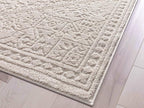 Well Woven Harlow Collection Cloud Medallion Light Blue - Modern Tribal Minimalist 3x5 Area Rug - Ideal for Living Room, Dining Room & Bedroom - Durable, Stain Resistant & Easy to Clean