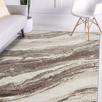 LUXE WEAVERS Lagos Collection 7983 Brown 8x10 Art Deco Geometric Area Rug