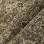 8x10 Brown Washable Vintage Area Rug for Living Room Bedroom Soft Tranditional Non Slip Large Throw Rug Lightweight Floral Low Pile Distressed Carpet Office Playroom Dining Room