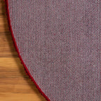 Unique Loom Solid Shag Collection Area Rug (6' 1" Round, Cherry Red)