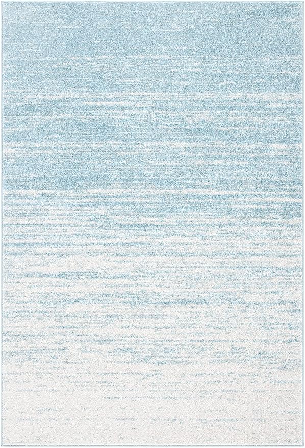 SAFAVIEH Area Rug 11x15 - Adirondack Collection - Large - Aqua & Ivory, Modern Ombre Design, Non Shedding & Easy to Clean, Ideal for Living Room, Bedroom, Office, Dining Space (ADR113J)