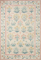 Loloi Rifle Paper Co. Eden Collection EDE-01 Mughal Rose Blush 2'-6" x 7'-6" Runner Rug feat. CloudPile™