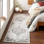 Livabliss Odelia Vintage Bohemian Runner Area Rug,2'7" x 7'3",Black