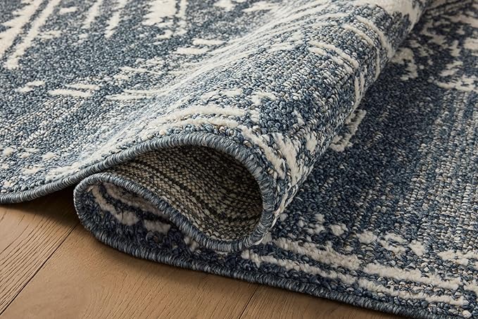 Loloi Magnolia Home by Joanna Gaines Gigi Collection GIG-03 Denim/Ivory 2'-7" x 7'-6" Runner Rug