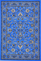 Unique Loom Sialk Hill Collection Area Rug - Washington (6' x 9' Rectangle Dark Blue/Black)