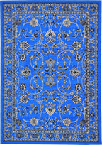 Unique Loom Sialk Hill Collection Area Rug - Washington (7' x 10' Rectangle Dark Blue/Black)