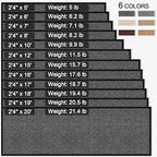 8FT Jute Runner Rug for Hallways Non Slip, Rubber Backed Long Laundry Room Mat Hall Rug Runner Carpet Non Skid, Black