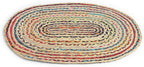 REDEARTH · Jute Cotton Chindi Area Rug - 2'x3' Oval Rug, Handwoven, Non-Shedding, Soft & Durable – Multi Tones for Home Décor in Living Room, Dining Room, Bedroom