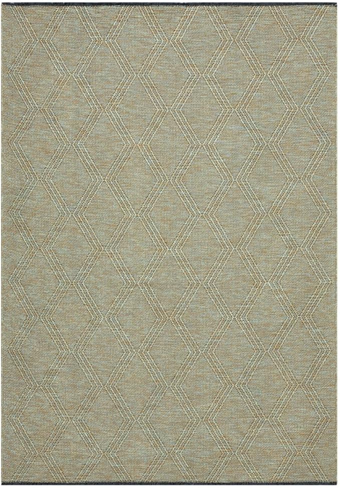 LUXE WEAVERS Modern Farmhouse Green 5x7 Washable Area Rug, Anti-Slip Diamond Pattern Carpet
