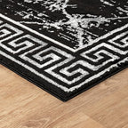 GLORY RUGS Area Rugs Marble 5x7 Black Gray Carpet Modern Abstract Rug Living Room Dining Bedroom Rug
