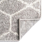 Unique Loom Trellis Frieze Collection Area Rug - Geometric (10' x 13', Light Gray/ Ivory)
