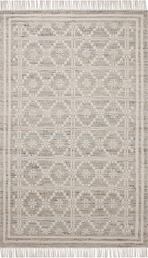 Loloi Angela Rose Rivers Collection RIV-02 Lagoon/Ivory 5'-0" x 7'-6" Reversible Area Rug