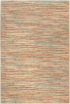 Dash & Albert Clay Natural Machine Washable Rug, 7.5 X 9.5 Feet, Multicolored Stripe Pattern