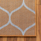 Rugs.com Lattice Frieze Collection Rug – 8' x 11' Orange Medium Rug Perfect for Living Rooms, Large Dining Rooms, Open Floorplans