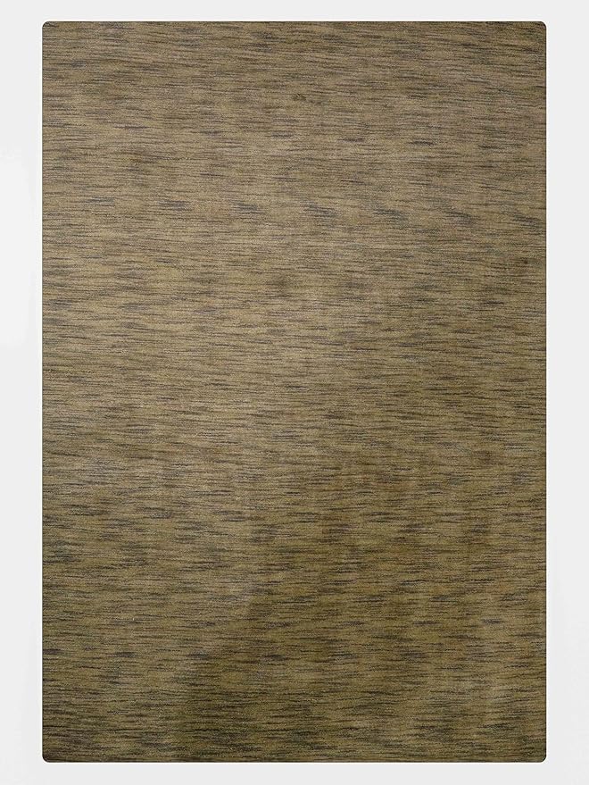 Rugsotic Carpets Hand Knotted Loom Wool 3'x5' Area Rug Solid Green L00111