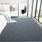 HQAYW 6x9 Large Area Rugs for Living Room Bedroom, Modern Thickened Memory Foam Soft Rug, Low Pile Minimalist Washable Non Slip Carpets for Kids Girls Boys Nursery Dorm Home Decor, Navy Blue