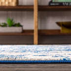 JONATHAN Y Boho Vintage Cream/Blue Indoor Area Rug, 3x5, Bohemian Flair Medallion, Floral Easy-Cleaning High Traffic for Living Room, Bedroom, Kitchen, Pet-Friendly, Non-Shedding (BMF106B-3)
