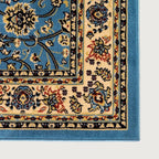 Rugs.com Yasmin Collection Rug – 8 Ft Square Light Blue Medium Rug Perfect for Living Rooms, Kitchens, Entryways