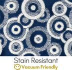 Custom Size Blue Hallway Runner Rug | Cut to Length 2'3" x 6' (Runner) | Non-Slip & Machine Washable | REMNAZ