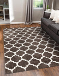 Rugs.com Lattice Collection Rug – 10x14 Chocolate Brown Medium-Pile Rug Perfect for Living Rooms, Large Dining Rooms, Open Floorplans