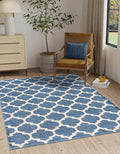 Rugs.com Lattice Collection Rug – 5x8 Light Blue Medium-Pile Rug Perfect for Bedrooms, Dining Rooms, Living Rooms
