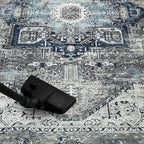Keen Home Design 2x10 Rug - Machine Washable Runner Rug with Non-Slip Backing, Ideal for Hallway, Entryway, Kitchen, Laundry Room - Vintage, Easy Clean, Durable, Low Pile - (2'6" x 10')