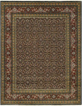 Blue Denser Weave All Over Fish Pattern Heritta Design Soft Vibrant Wool Hand Knotted Rug(7'10"x10')